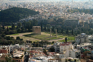 TEMPLO de ZEUS - Atenas -Vista desde la Acróplis